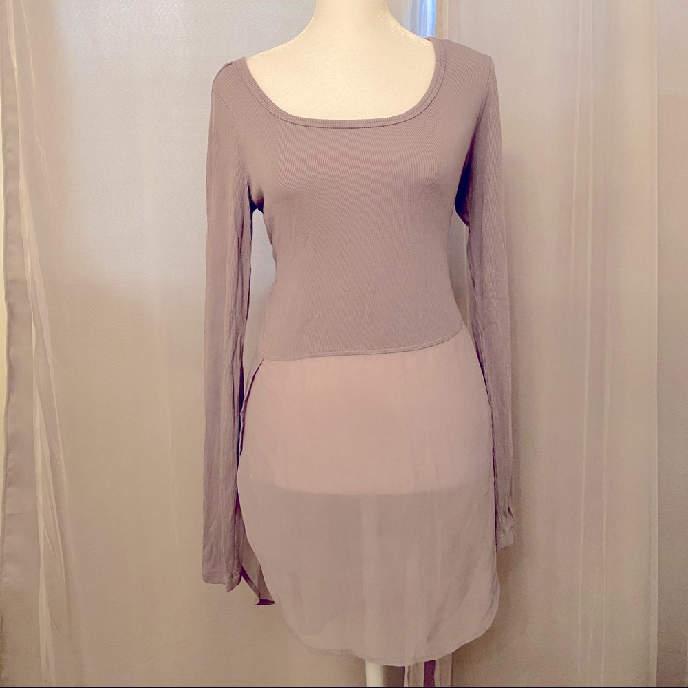 Bebe medium sheer mix shirt